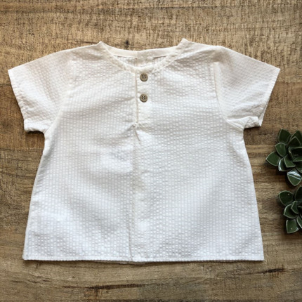 Camisa Botones Cruda.
