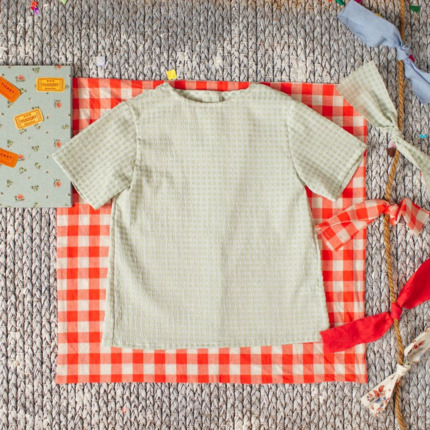 Camisa Manga Corta Vichy Verde.