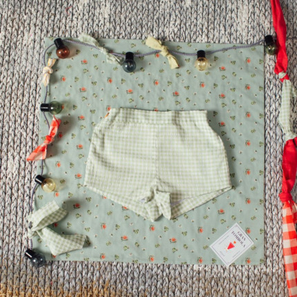 Pantalón Corto Vichy Verde.
