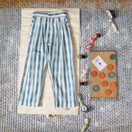 Pantalón Pinzas Raya Marino.