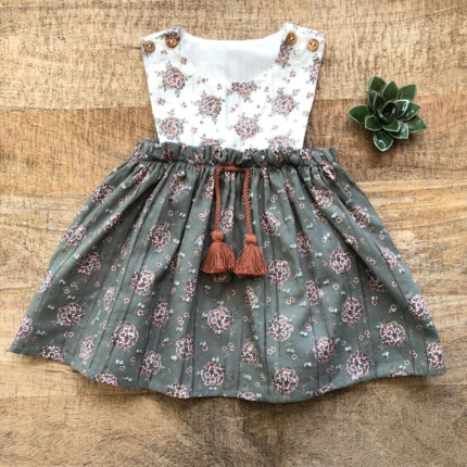 Vestido Estampado Kaki.