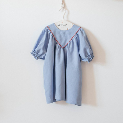 Vestido Lino Azul.